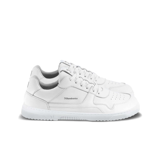 Eco-friendly Barefoot Sneakers Barebarics Zing - All White - Leather