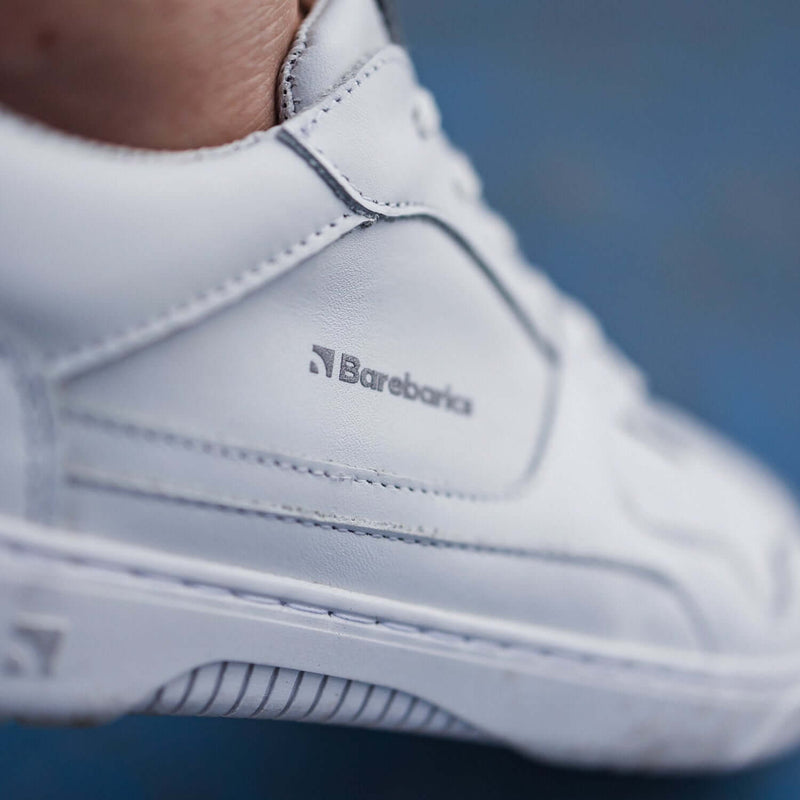 Load image into Gallery viewer, Eco-friendly Barefoot Sneakers Barebarics Zing - All White - Leather
