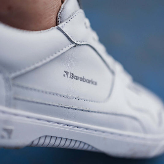Eco-friendly Barefoot Sneakers Barebarics Zing - All White - Leather