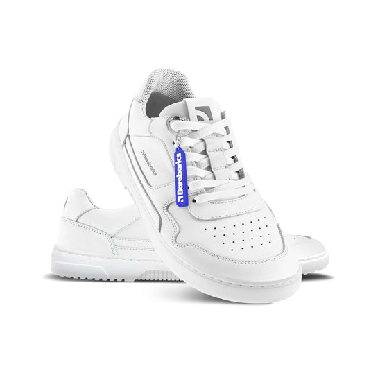 Eco-friendly Barefoot Sneakers Barebarics Zing - All White - Leather