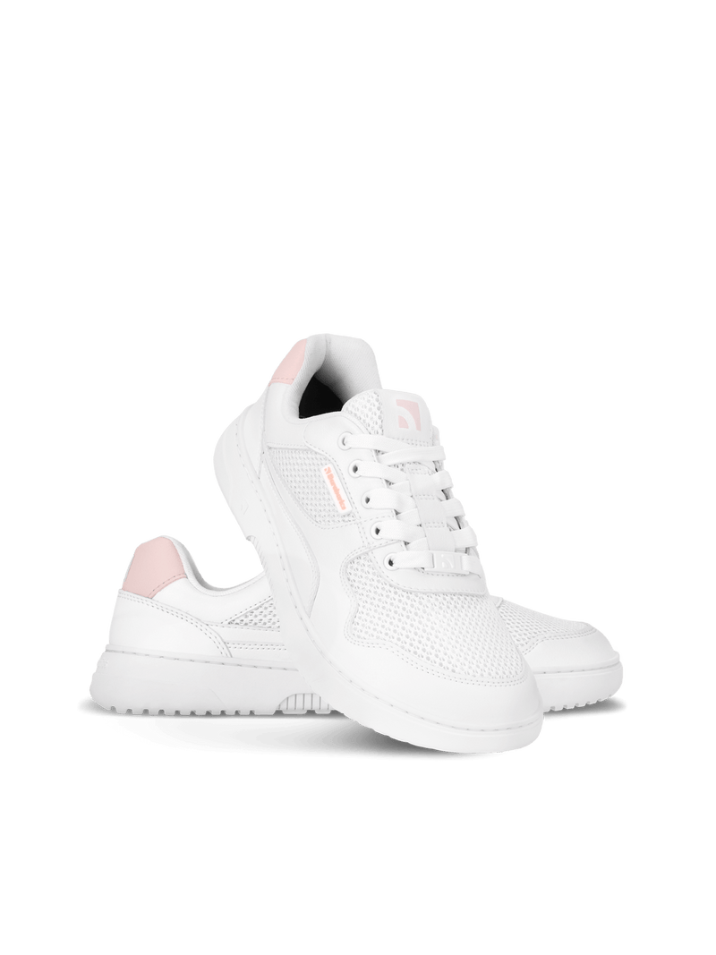 Load image into Gallery viewer, Barefoot Sneakers Barebarics Zing - Fresh - White & Coral Pink