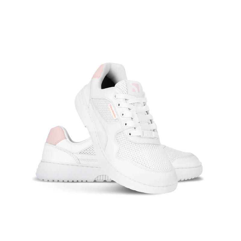 Load image into Gallery viewer, Barefoot Sneakers Barebarics Zing - Fresh - White & Coral Pink