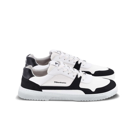 Eco-friendly Barefoot Sneakers Barebarics - Zing - White & Black