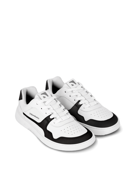 Barefoot Sneakers Barebarics Zing - White & Black - Leather