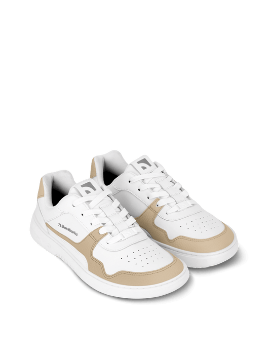 Barefoot Sneakers Barebarics Zing - White & Cream - Leather