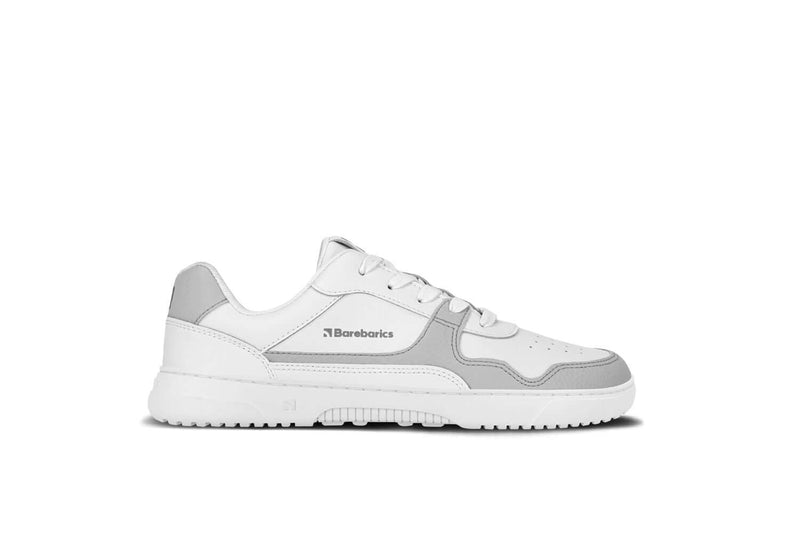 Load image into Gallery viewer, Barefoot Sneakers Barebarics Zing - White & Light Grey - Leather