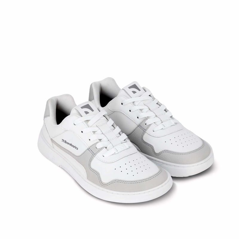 Load image into Gallery viewer, Barefoot Sneakers Barebarics Zing - White & Light Grey - Leather
