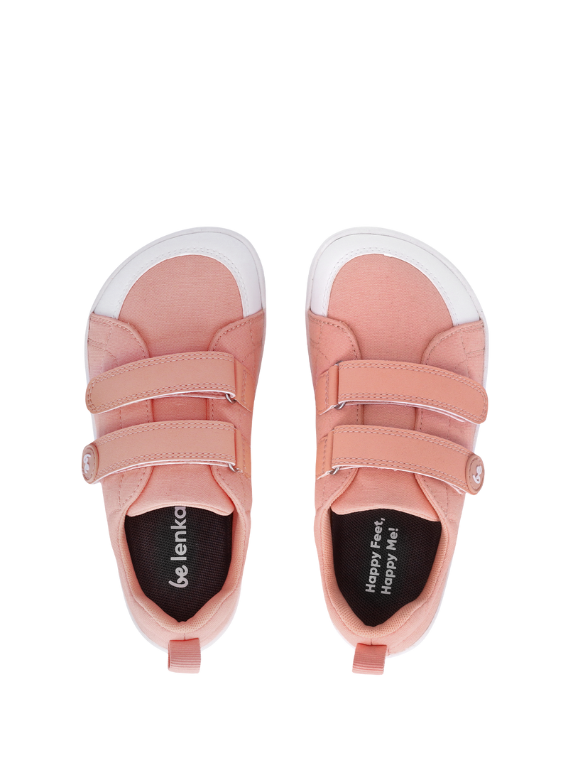 Load image into Gallery viewer, Kids barefoot sneakers Be Lenka Canvi Preschool - Coral Pink