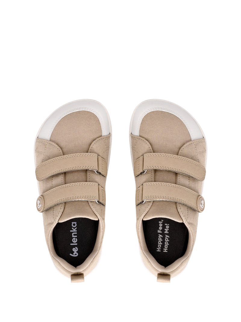 Load image into Gallery viewer, Kids barefoot sneakers Be Lenka Canvi Preschool - Light Brown