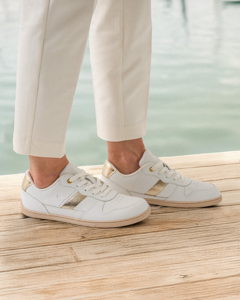 Load image into Gallery viewer, Barefoot Sneakers Be Lenka Cellestia - White & Gold