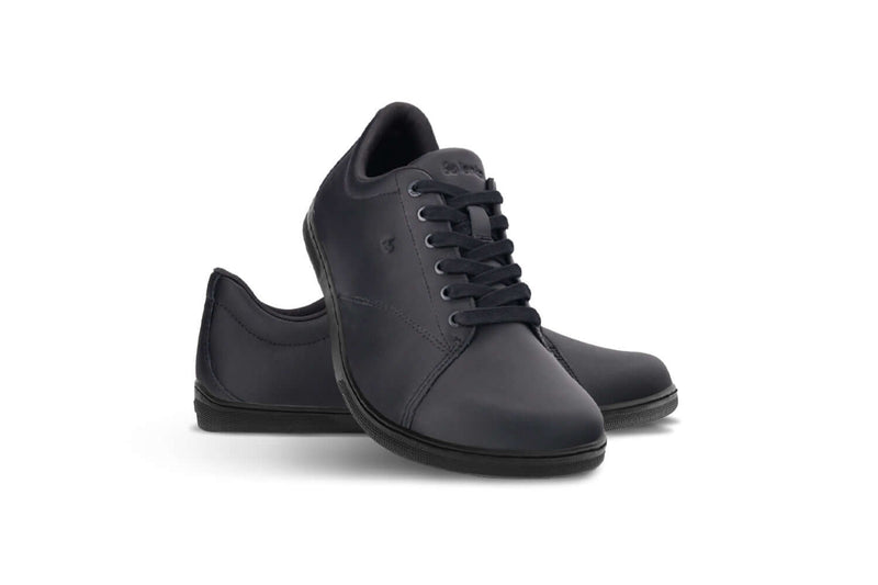 Load image into Gallery viewer, Be Lenka Core barefoot sneakers in all black, featuring sleek design and lace-up closure for modern comfort.