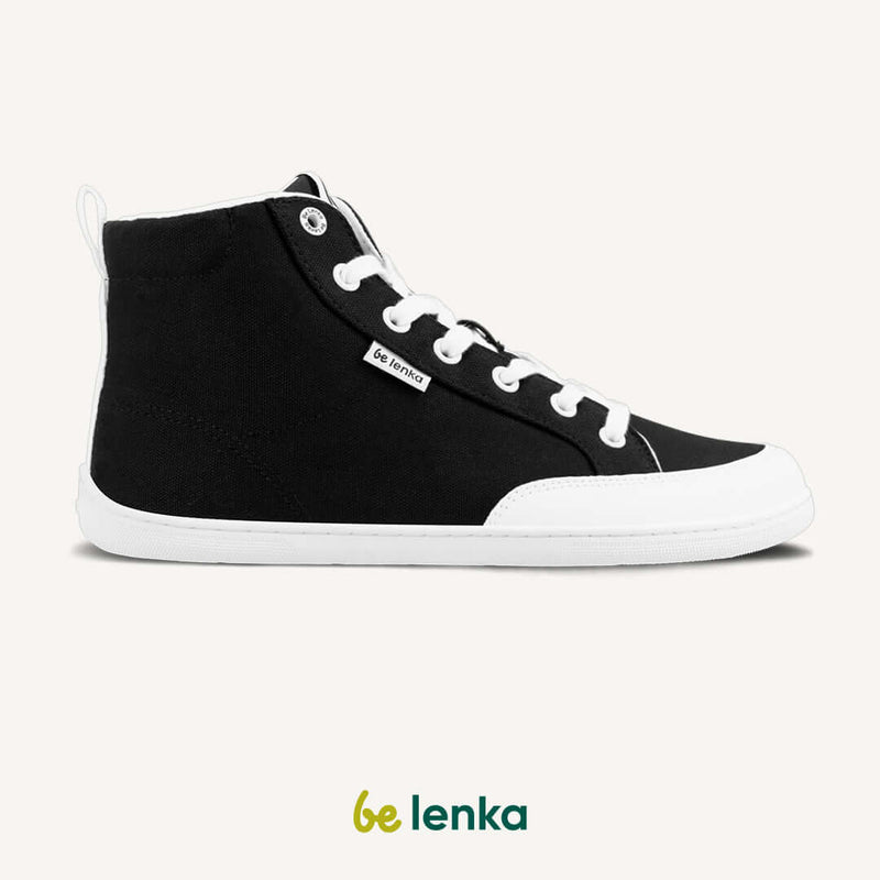 Load image into Gallery viewer, Eco-friendly Barefoot Sneakers Be Lenka Rebound - High Top - Black & White