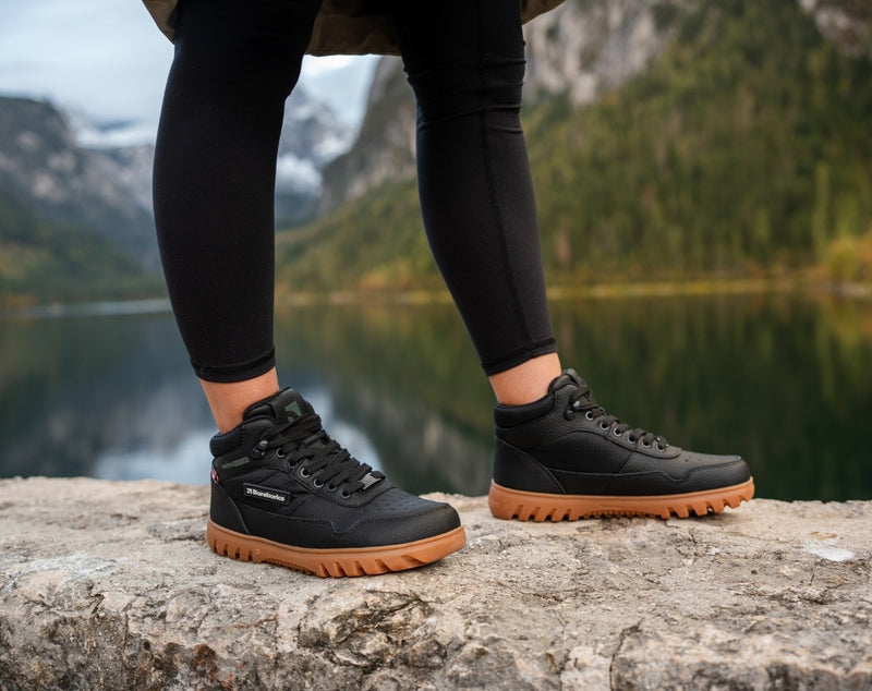 Load image into Gallery viewer, Barebarics UrbanEdge Black – Waterproof Winter Barefoot Boots