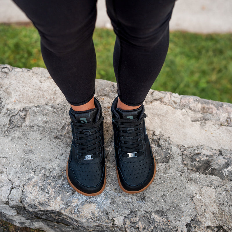 Load image into Gallery viewer, Barebarics UrbanEdge Black – Waterproof Winter Barefoot Boots