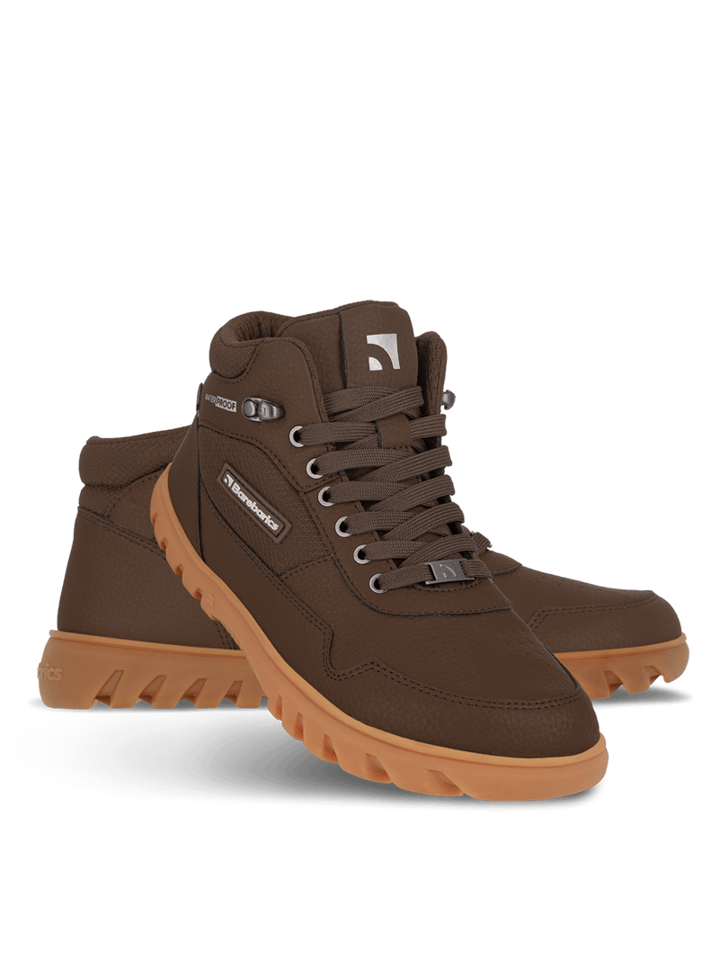 Load image into Gallery viewer, Barebarics UrbanEdge Dark Brown – Waterproof Winter Barefoot Boots