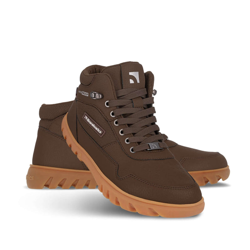 Load image into Gallery viewer, Barebarics UrbanEdge Dark Brown – Waterproof Winter Barefoot Boots