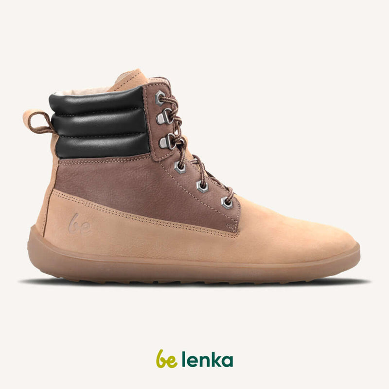 Load image into Gallery viewer, Eco-friendly Barefoot Boots Be Lenka Nevada Neo - Sand & Dark Brown