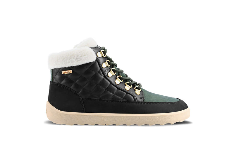 Load image into Gallery viewer, Eco-friendly Barefoot Boots Be Lenka Olivia - Black & Dark Green