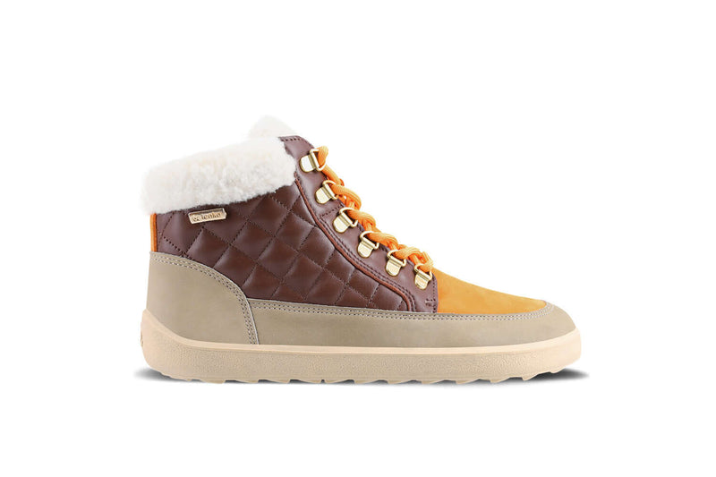 Load image into Gallery viewer, Eco-friendly Barefoot Boots Be Lenka Olivia - Taupe, Dark Brown & Orange