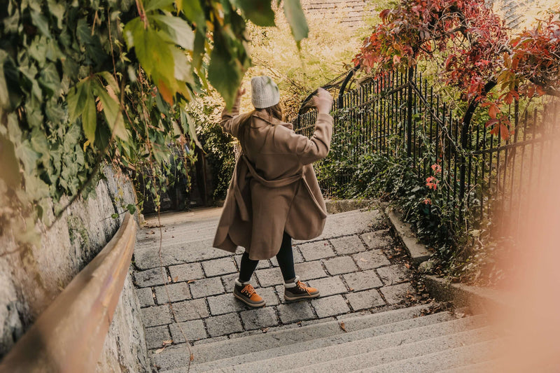 Load image into Gallery viewer, Eco-friendly Barefoot Boots Be Lenka Olivia - Taupe, Dark Brown & Orange