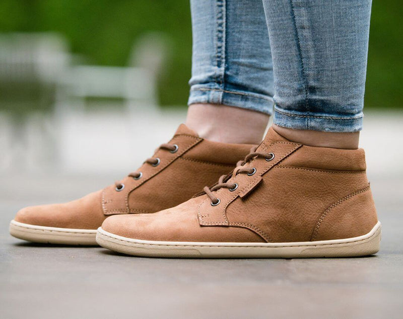 Load image into Gallery viewer, Eco-friendly Barefoot Shoes - Be Lenka - Synergy - Cognac & Beige