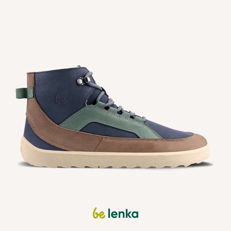 Load image into Gallery viewer, Eco-friendly Barefoot Boots Be Lenka York - Navy, Brown & Beige