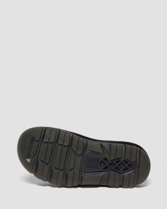 Load image into Gallery viewer, Dr Martens Zebzag Platform Mule Suede Unisex Slingback Sandals - Black