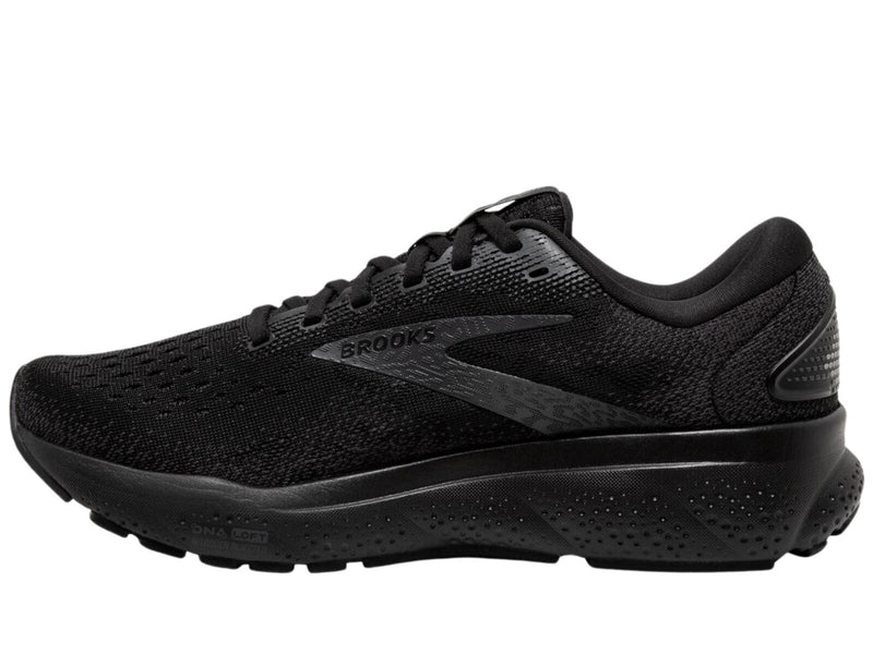 Load image into Gallery viewer, Womens Brooks Ghost 16 Running Shoes (D Wide) in Black/Black/Ebony – Size 11