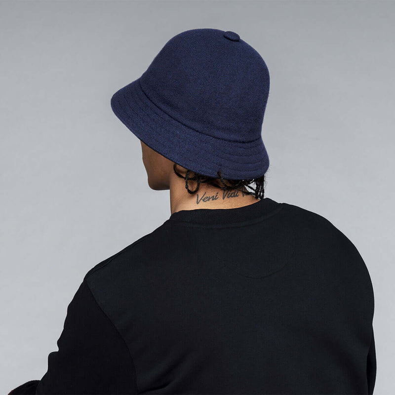 Load image into Gallery viewer, Kangol Wool Casual Unisex Bucket Hat Winter Warm Cap - Dark Blue