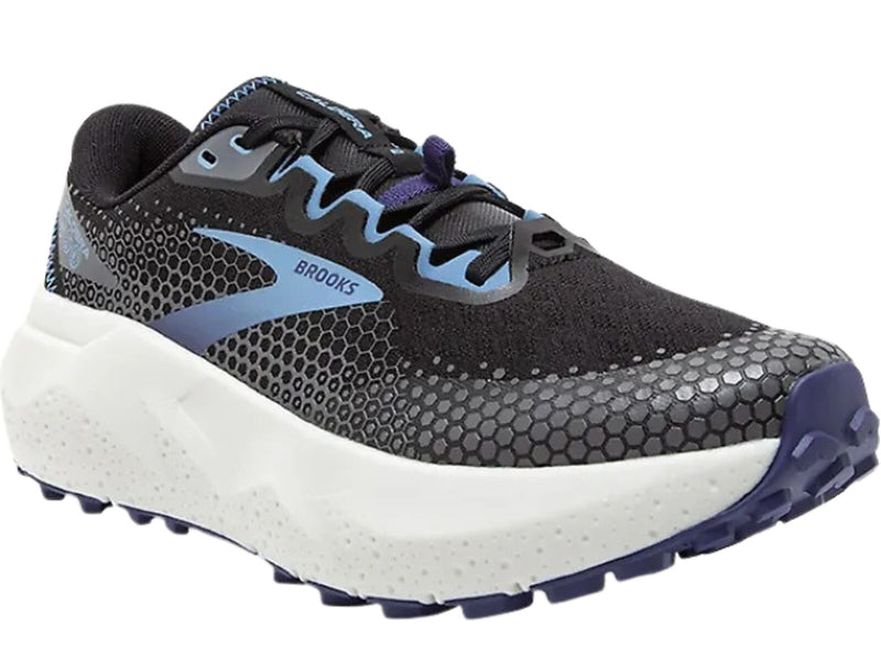 Load image into Gallery viewer, Womens Brooks Caldera 6 Trail Running Shoes in Black/Blissful Blue/Grey – Size 8