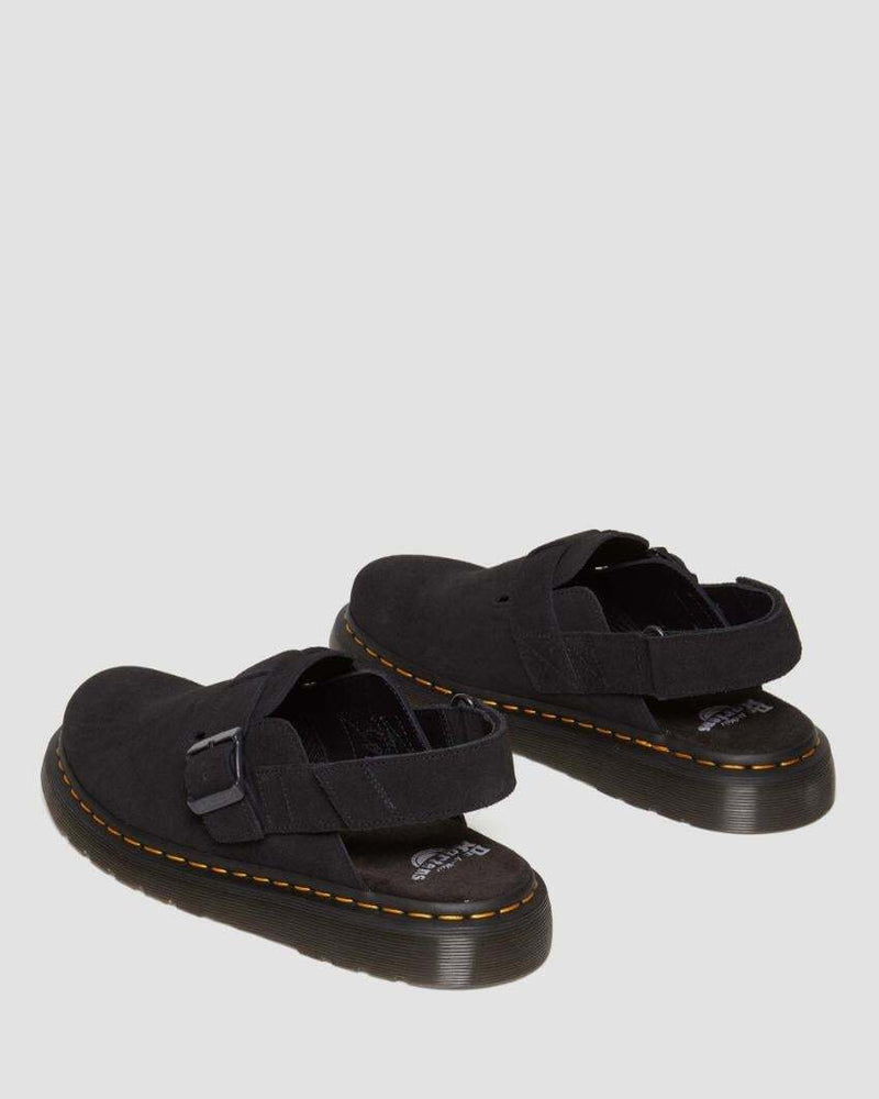Load image into Gallery viewer, Dr. Martens Jorge II Sling Back Shoes Sandals Slip On in Black Suede