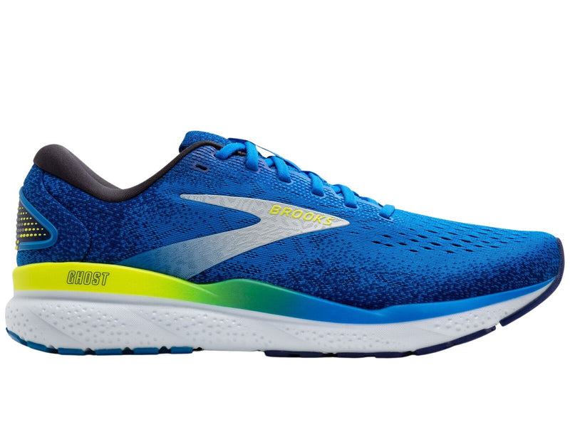 Load image into Gallery viewer, Mens Brooks Ghost 16 Running Shoes in Electric Blue/Navy/Lemon – Size 12