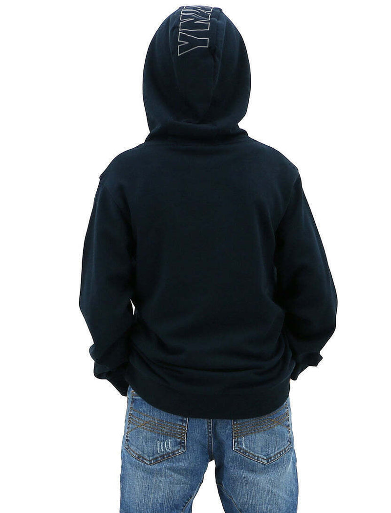 Load image into Gallery viewer, Liverpool FC Youth Boys Hoodie Jumper LFC YNWA Firebird Hoody - Navy