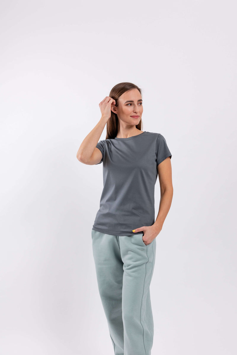Load image into Gallery viewer, Women's Round Neck t-shirt Be Lenka Essentials - Grey