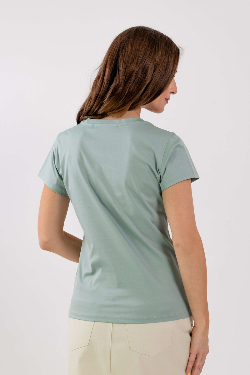 Load image into Gallery viewer, Women's Round Neck t-shirt Be Lenka Essentials - Pistachio Green