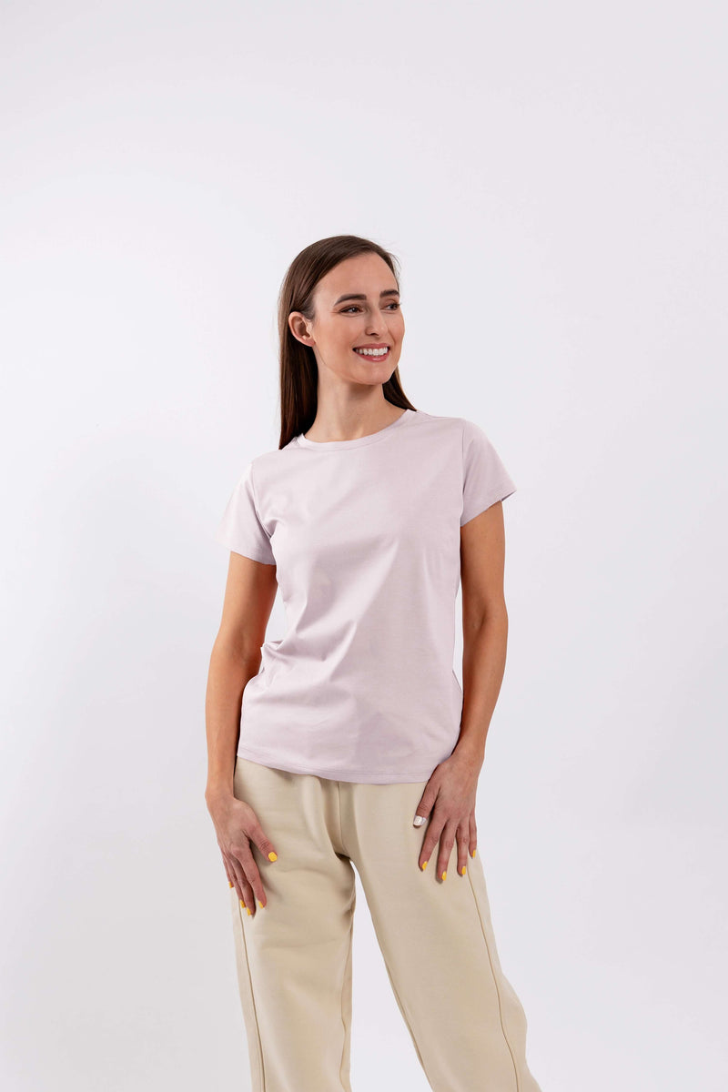 Load image into Gallery viewer, Women's Round Neck T-shirt Be Lenka Essentials - Powder Pink