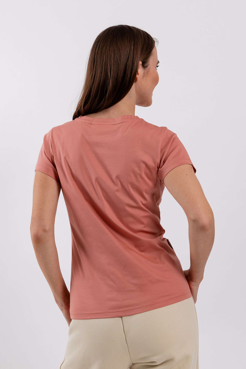 Load image into Gallery viewer, Women's Round Neck t-shirt Be Lenka Essentials - Salmon Pink