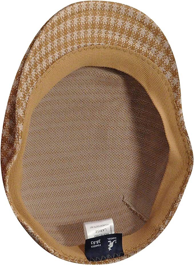 Load image into Gallery viewer, KANGOL Houndstooth 507 Tropic Ivy Cap K1327CO Summer Driving Hat Style - Tan - L