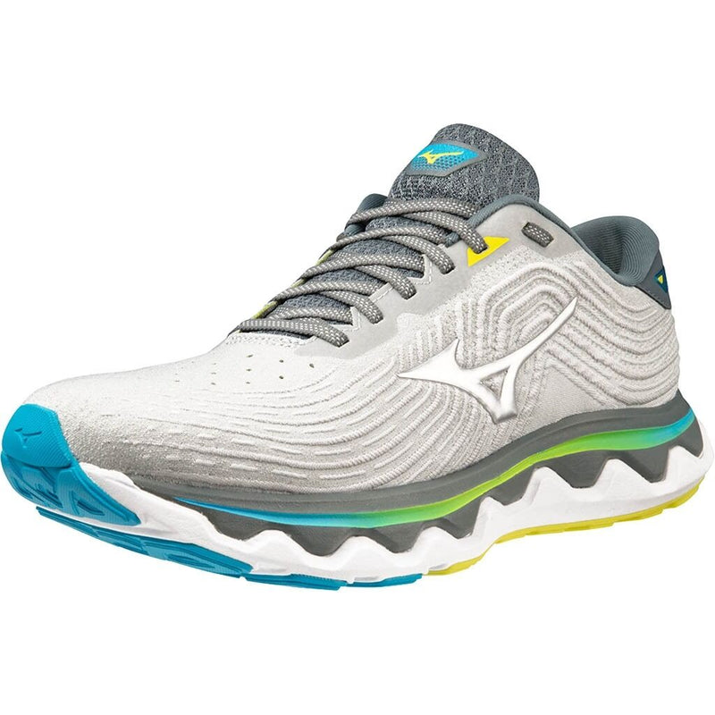 Load image into Gallery viewer, Mizuno Wave Horizon 6 Mens Runners Sneakers Shoes in Pearl Blue/Silver/Bolt