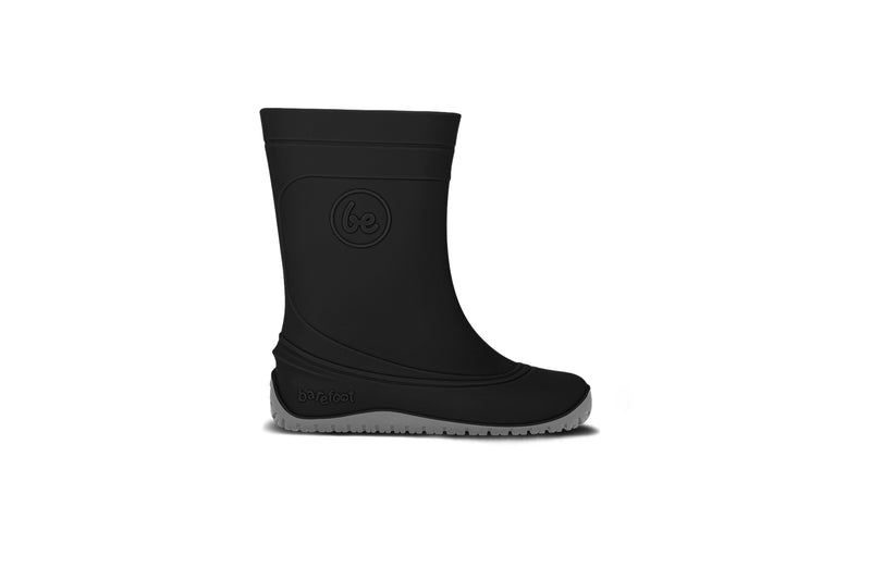Load image into Gallery viewer, Be Lenka Kids Barefoot Rain Boots in Black, designed for comfort and flexibility for rainy-day adventures.