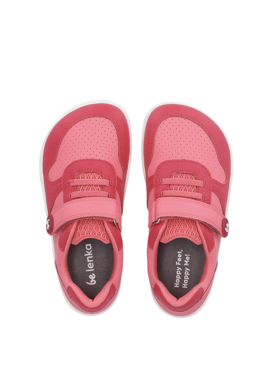 Kids barefoot sneakers Be Lenka Scoot Kids - Light & Dark Pink