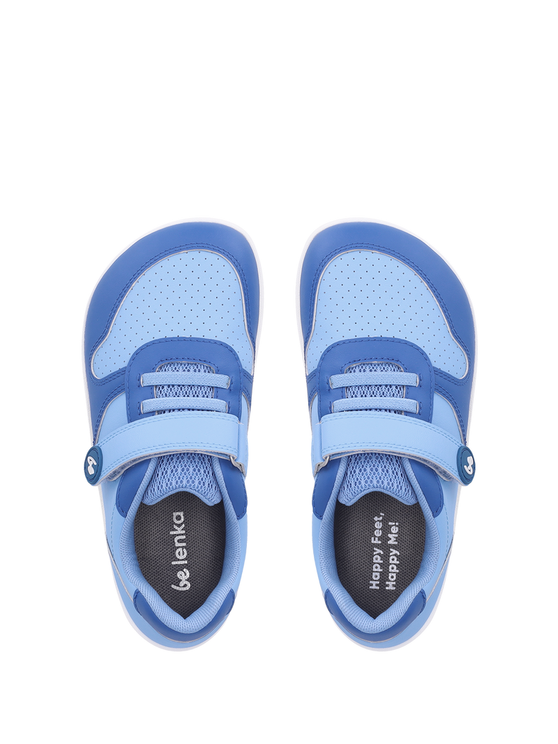 Load image into Gallery viewer, Kids barefoot sneakers Be Lenka Scoot Kids - Light & Royale Blue