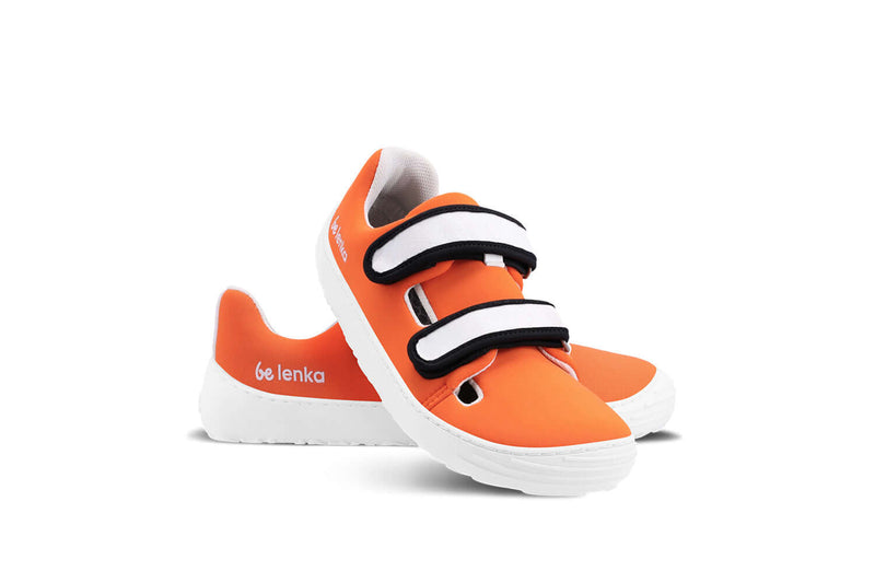 Load image into Gallery viewer, Eco-friendly Be Lenka Kids barefoot sneakers Seasiders - Orangy