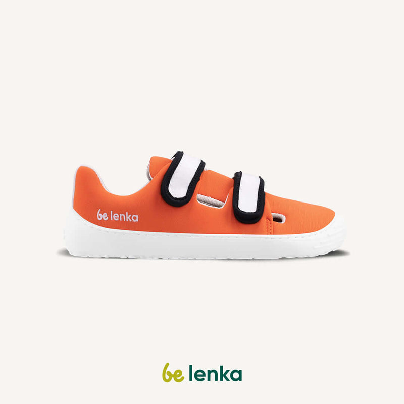 Load image into Gallery viewer, Eco-friendly Be Lenka Kids barefoot sneakers Seasiders - Orangy