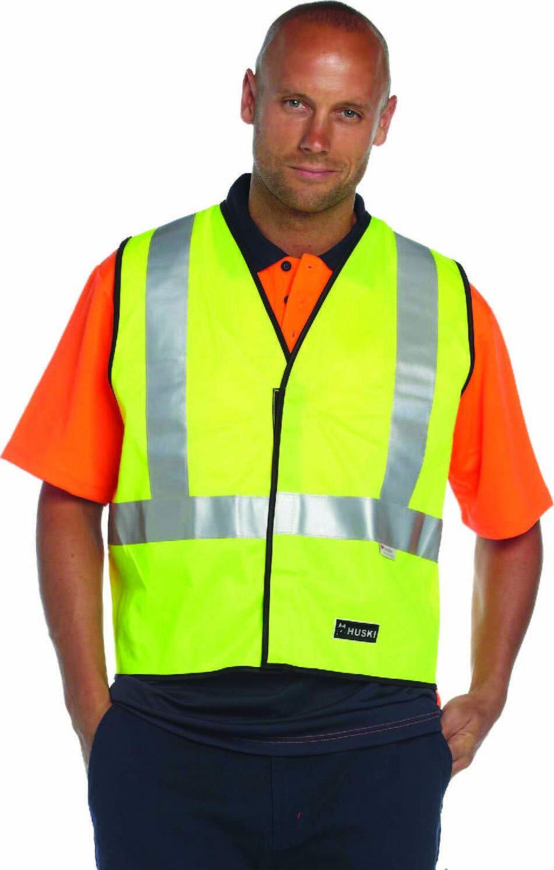Load image into Gallery viewer, HUSKI Hi Vis Patrol Vest 3M Reflective Tape Safety Workwear High Visibility