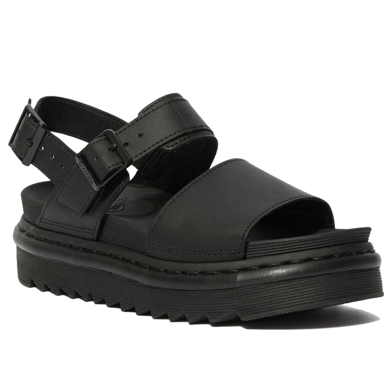 Load image into Gallery viewer, Dr. Martens Womens Voss Sandals Doc Martins Dr Adjustable Summer - All Black