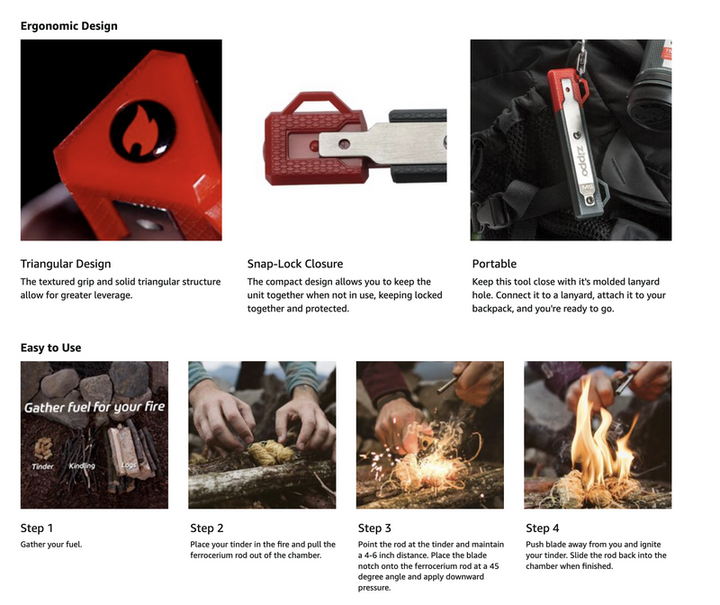 Load image into Gallery viewer, Zippo Outdoors Mag Strike Fire Spark Starter Camping Hiking Trekking