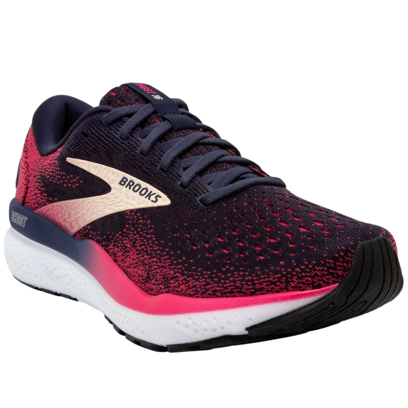 Load image into Gallery viewer, Womens Brooks Ghost 16 Running Shoes in Peacoat/Raspberry/Apricot – Size 7