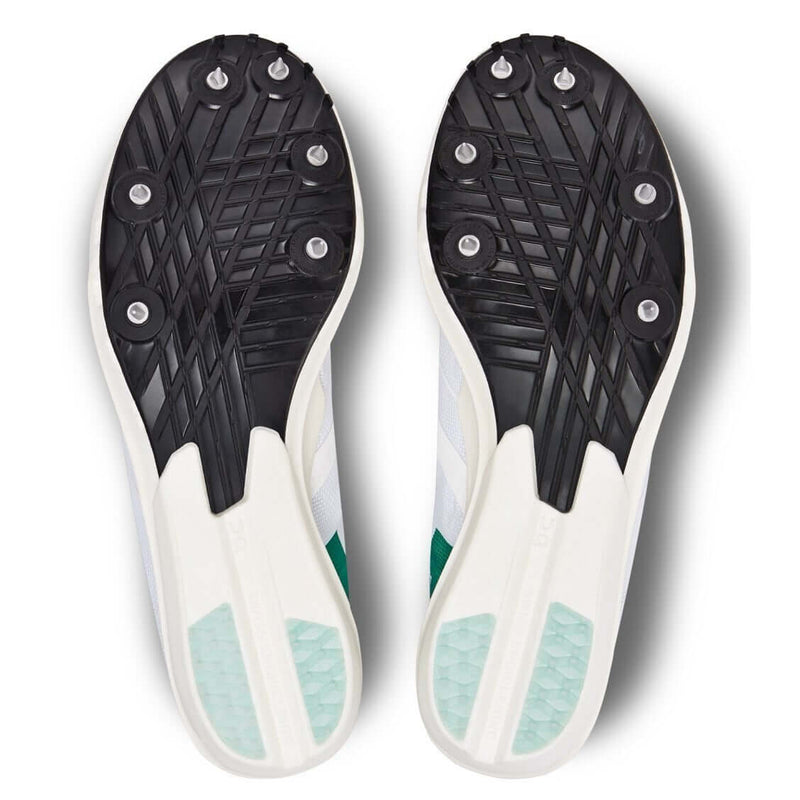 Load image into Gallery viewer, On Cloudspike 10000m Running Spikes Mens Sprinting Shoes in Undyed - White/Mint