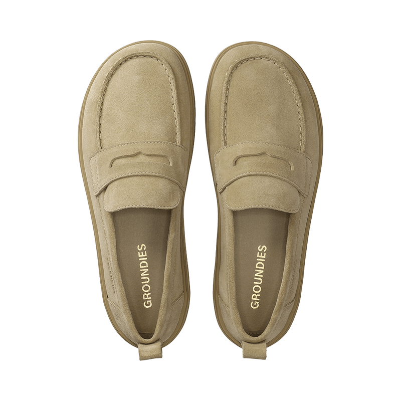 Load image into Gallery viewer, Groundies Brisbane Women's Barefoot Penny Loafers – Sand